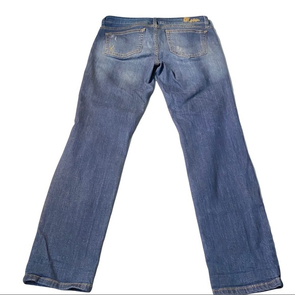 Kut from the Kloth Medium Wash Denim Low-Rise Skinny Distressed Jeans Women 6x28 - Picture 2 of 14